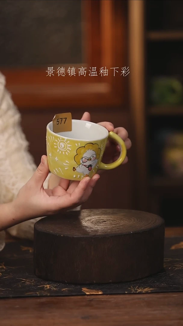 陶瓷景德镇高温釉下手绘陶瓷@L577@