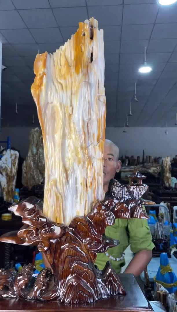 未镶嵌摆件硅化玉18