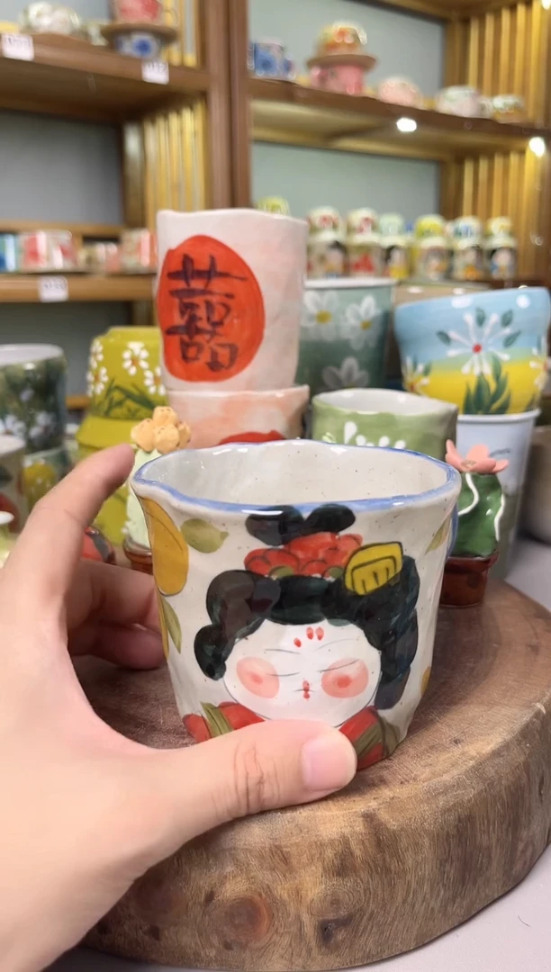 瓷片手绘高温釉下彩陶瓷