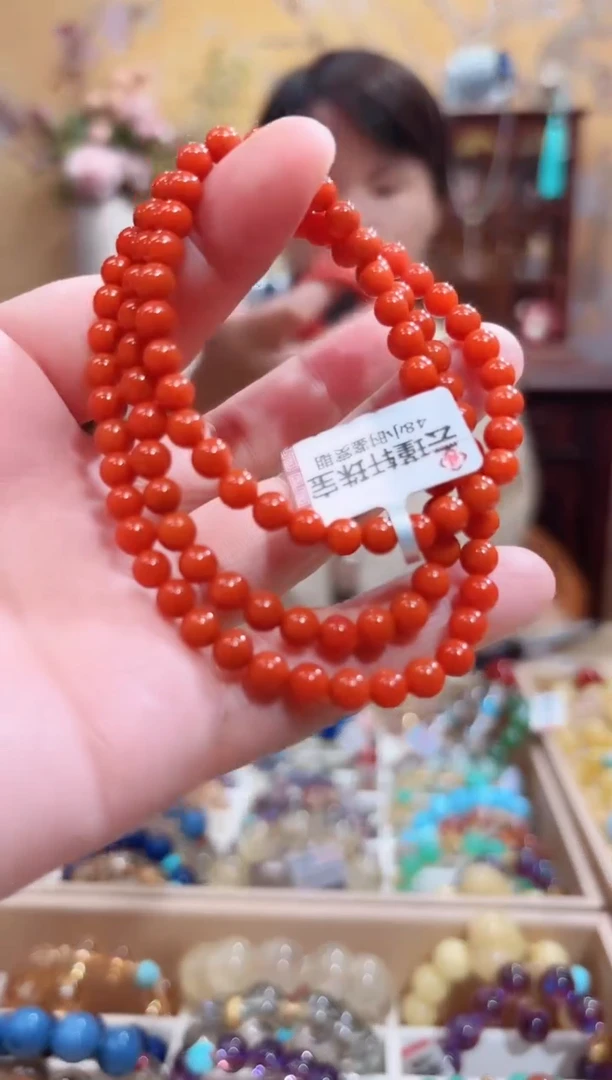 颈饰未镶嵌南红玛瑙设计款珠串5+