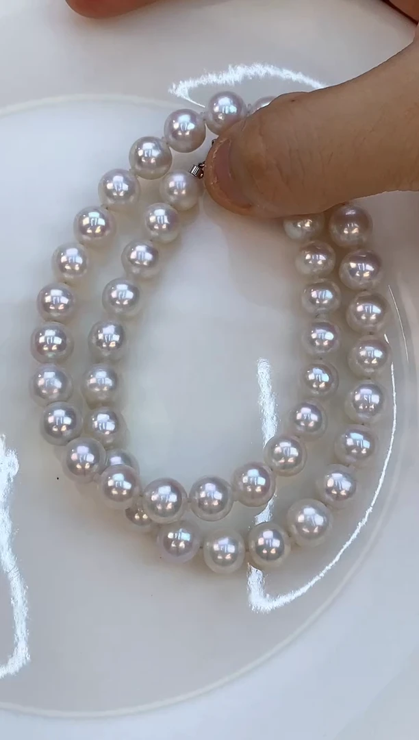 淡水珍珠银S925镶嵌项链9