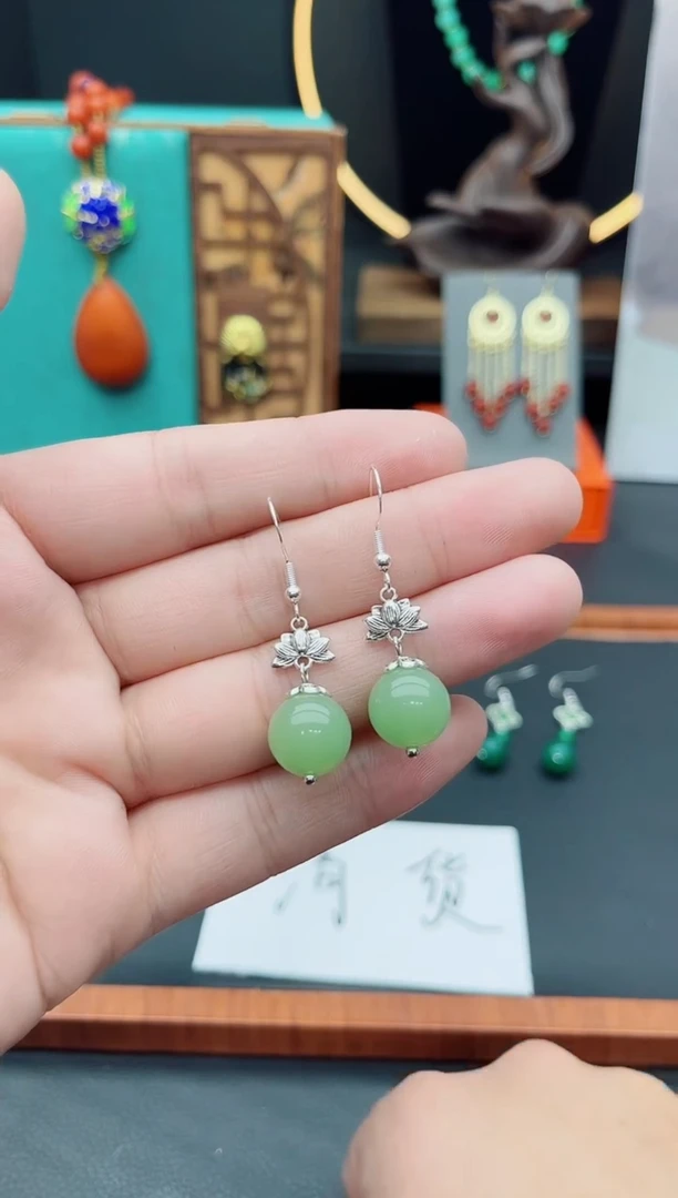 【闪购商品】玛瑙/玉髓耳饰银S925镶嵌427000