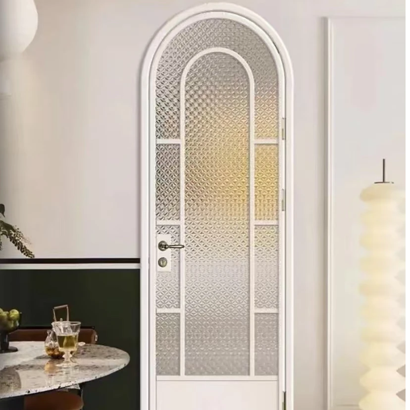 铁艺复古法式拱形玻璃门卫生间开门厕所卧室阳台定制厨房门平开门