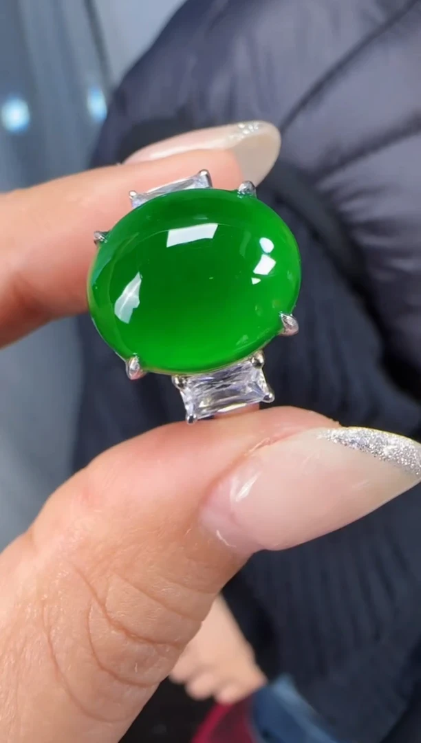 未镶嵌定制翡翠翡翠戒指117