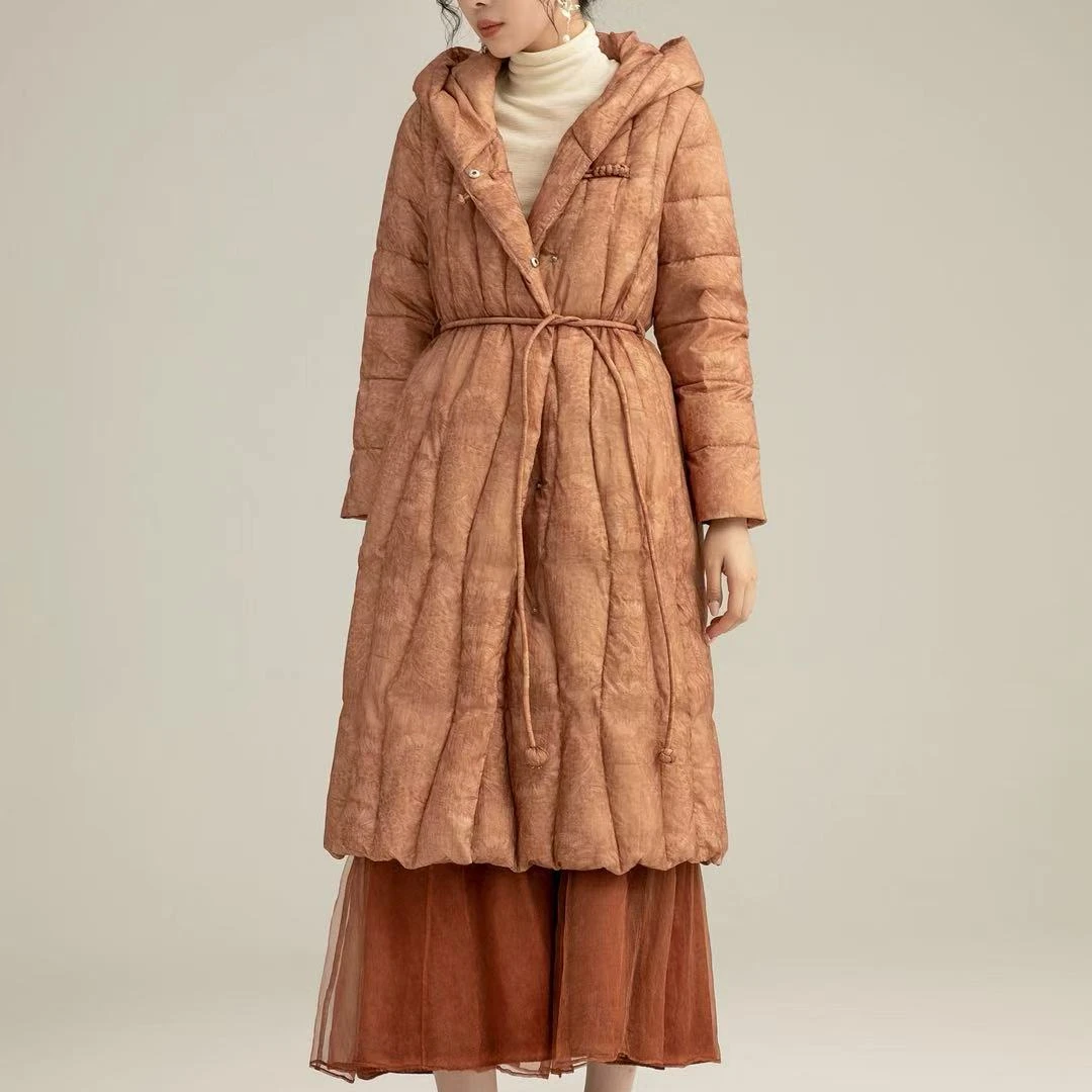 【奥兰多多&杨子家轻奢定制】温柔国风长款羽绒服624649