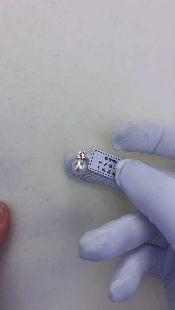 银S925镶嵌饰品海水珍珠设计款吊坠