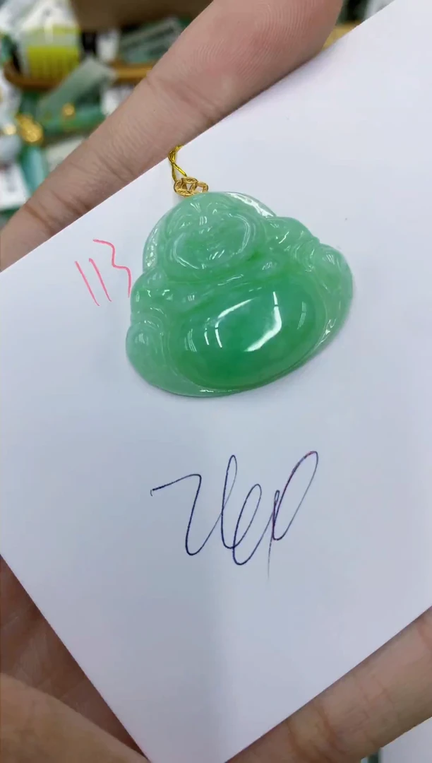 颈饰18K金镶嵌翡翠111111111111