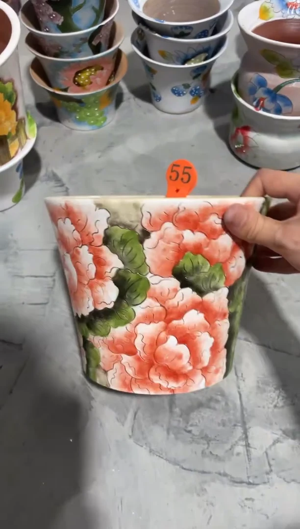摆件肉*多55陶花岛多肉陶瓷花盆罐——微瑕