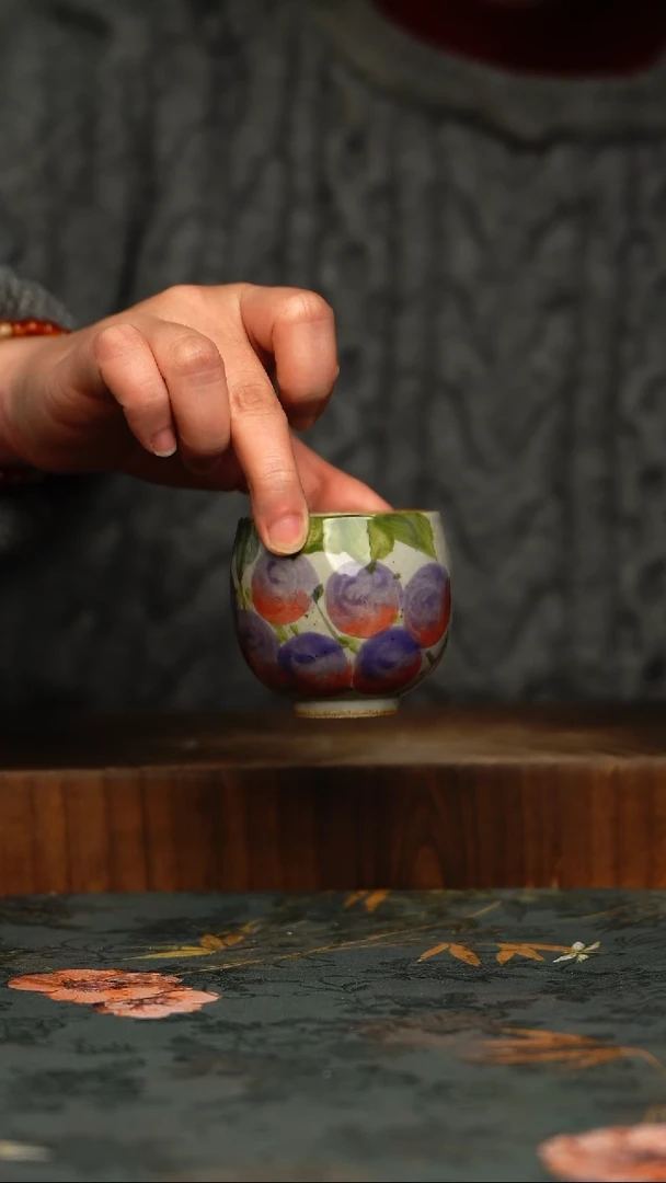 瓷片釉下彩手工手绘同款陶器
