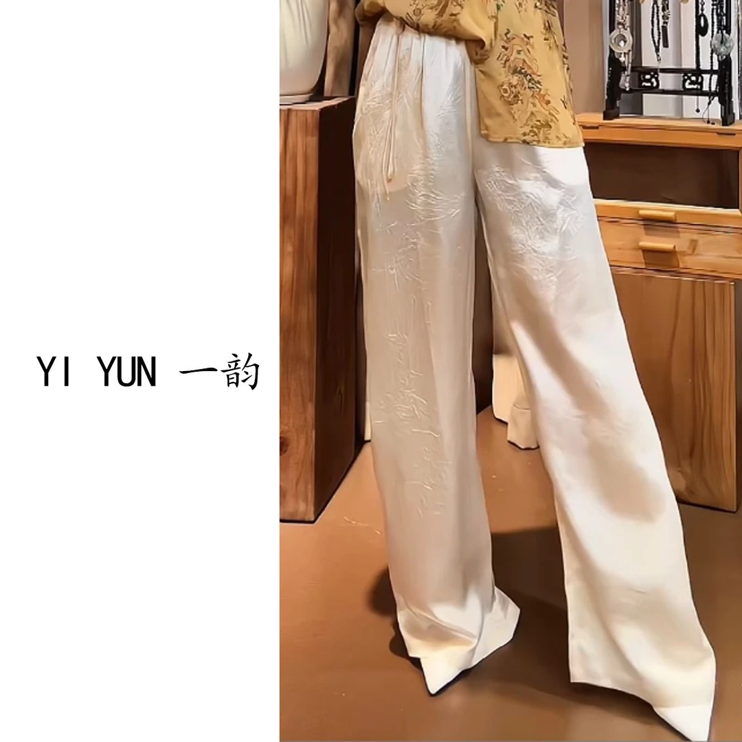 新款新中式时尚休闲宽松直筒裤SU240613