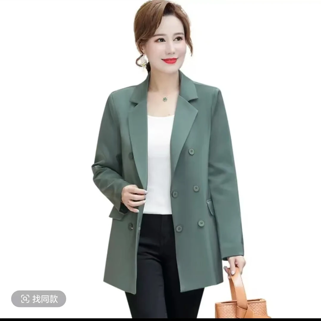 8467-H大码宽松女装洋气春秋妈妈装职业西装外套长袖新仓库