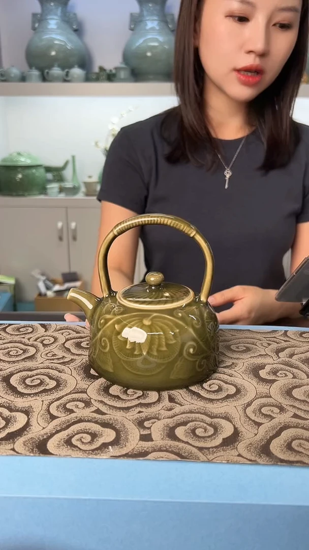 龙泉云间青瓷小米茶器