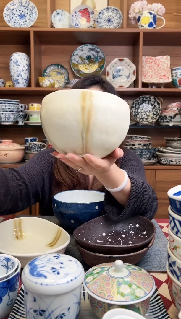 瓷片侘寂大面碗（土）