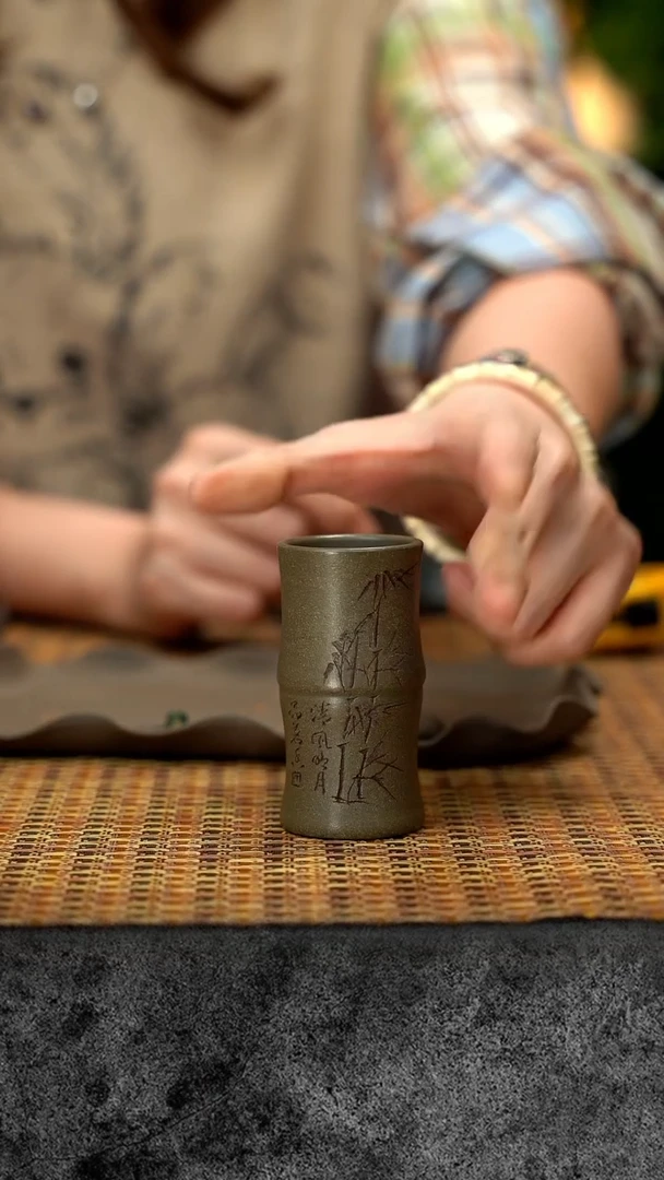 茶壶紫砂宜兴紫砂 竹节杯 7