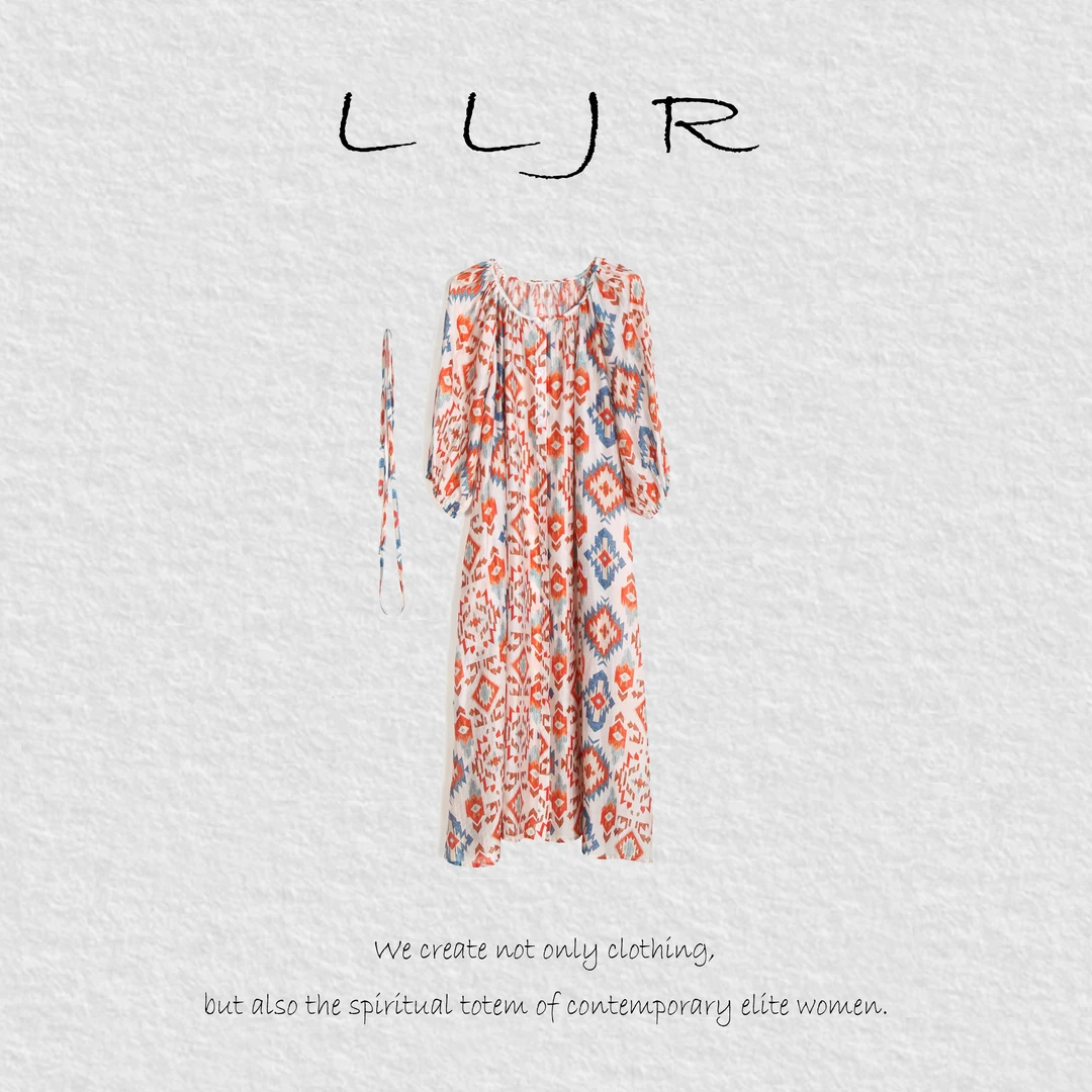 【向姐】夏季长裙常规方领法式通勤连衣裙碎花睡裙气质D1368