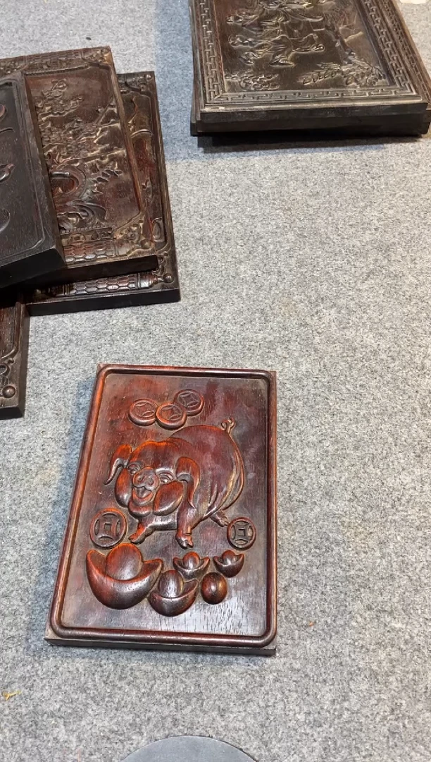 香榧木紫檀拆件雕刻板以直播间实物为准