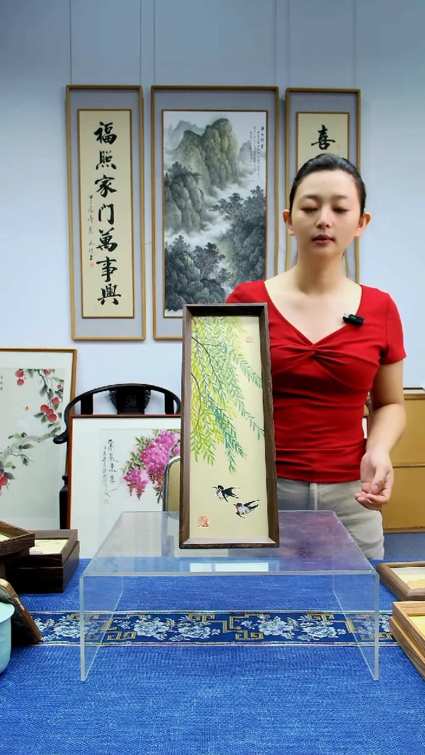 国画【】手写书法手绘原创国画家具挂画15*42cm