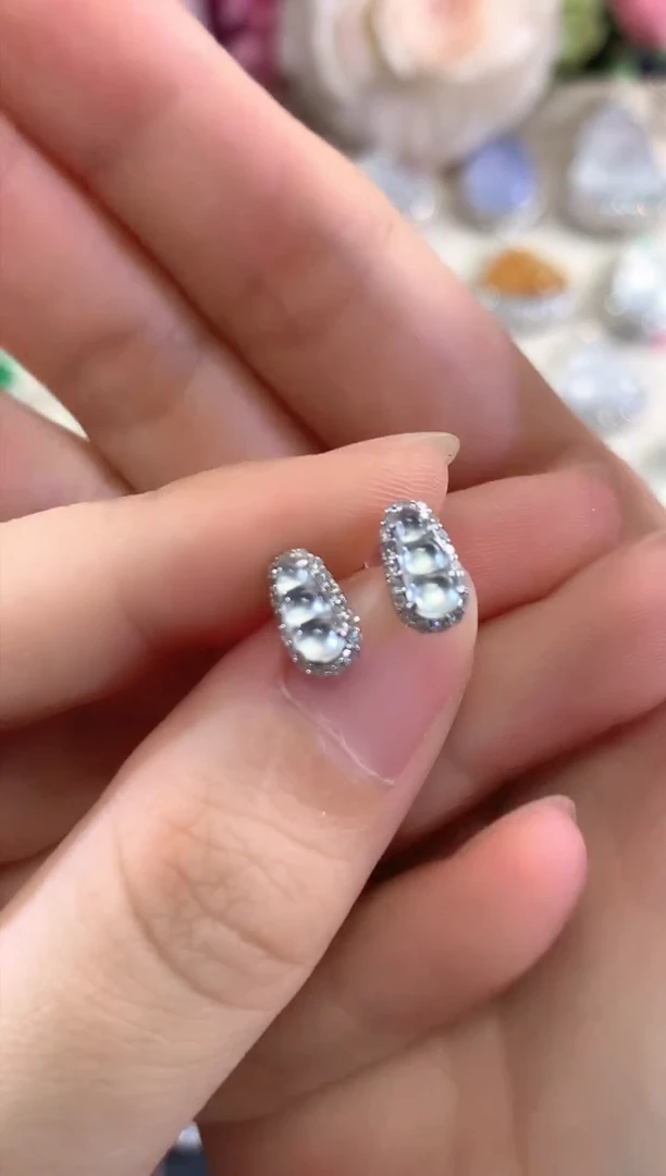 18K金镶嵌翡翠耳饰春日珠宝 D66多样性一件发