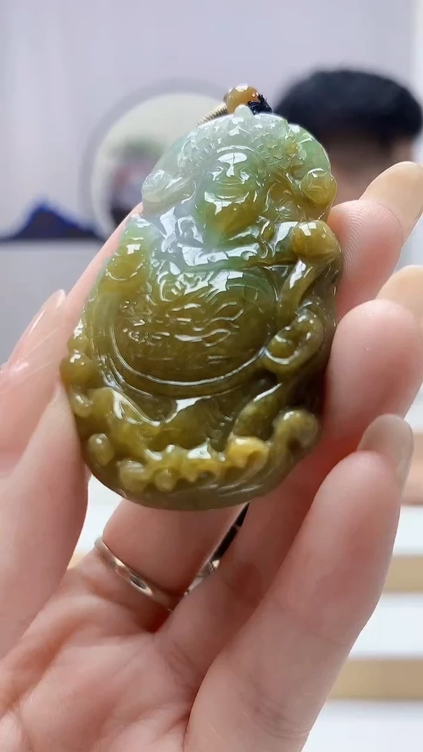 未镶嵌定制翡翠4917DD-毛货挂件60