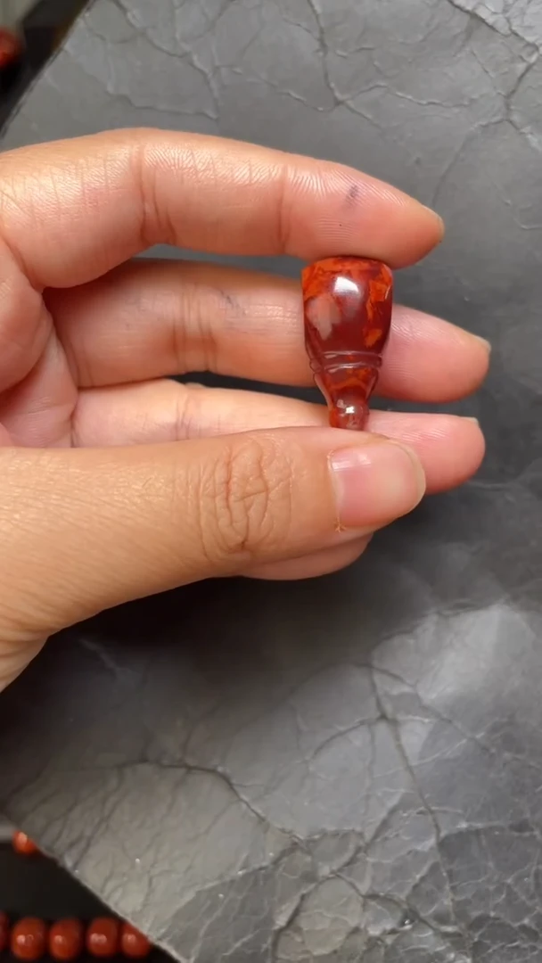 未镶嵌124南红玛瑙三通