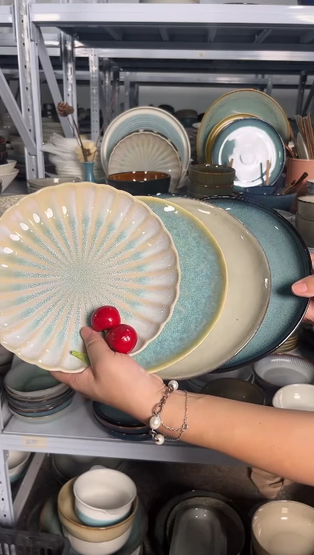 陶瓷外贸尾货瑕疵满20包邮X4 小盘组合