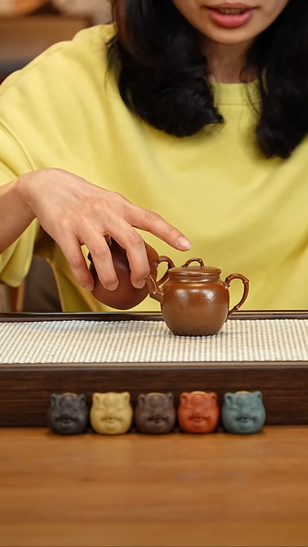 【闪购商品】紫砂茶壶柴烧小竹罐 80cc