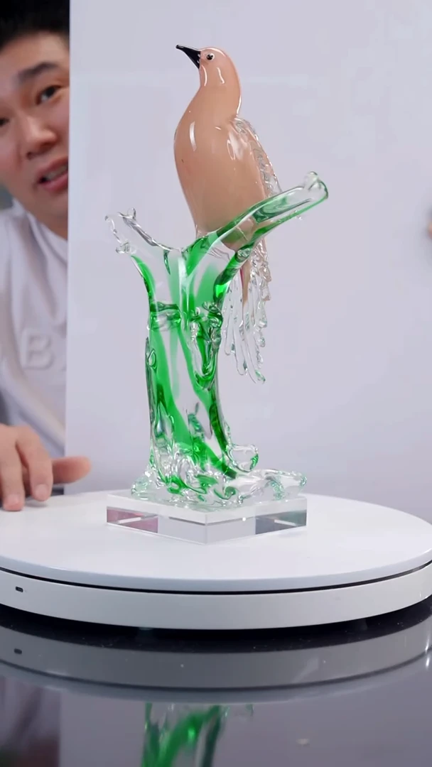 摆件银乳色设计款小鸟摆件