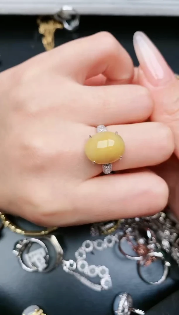 翡翠戒指银S925镶嵌....