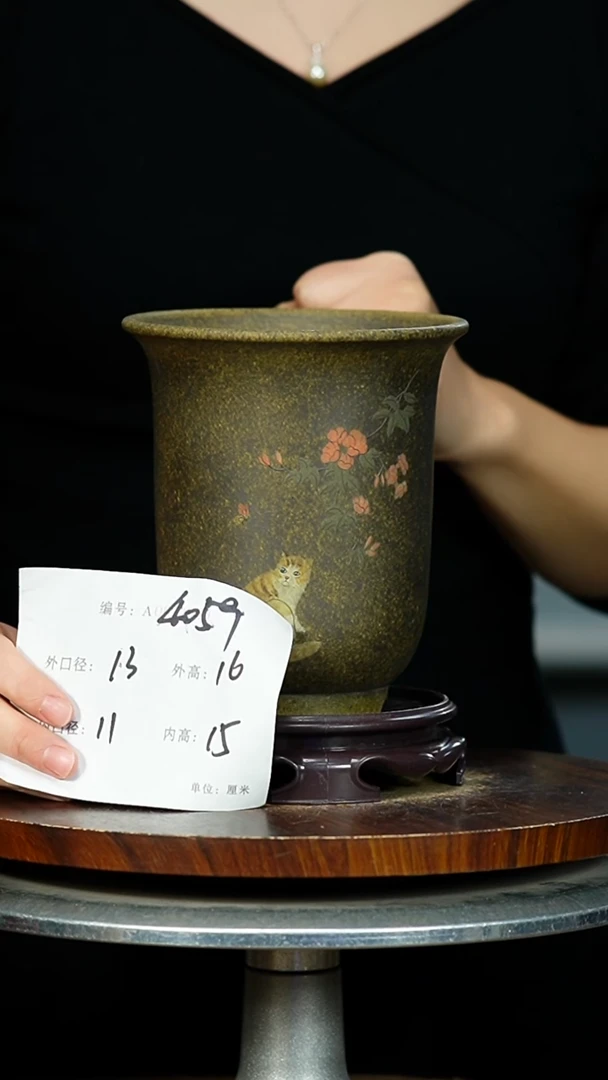 紫砂花盆4059+S 紫砂花盆紫砂