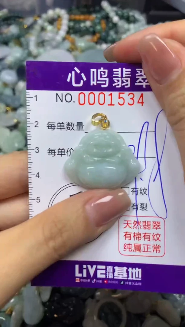 翡翠未镶嵌颈饰闪购001534