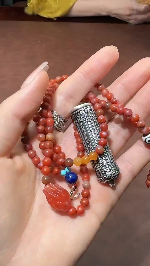 足银镶嵌1南红玛瑙W****定  B3236 多样性发货其一