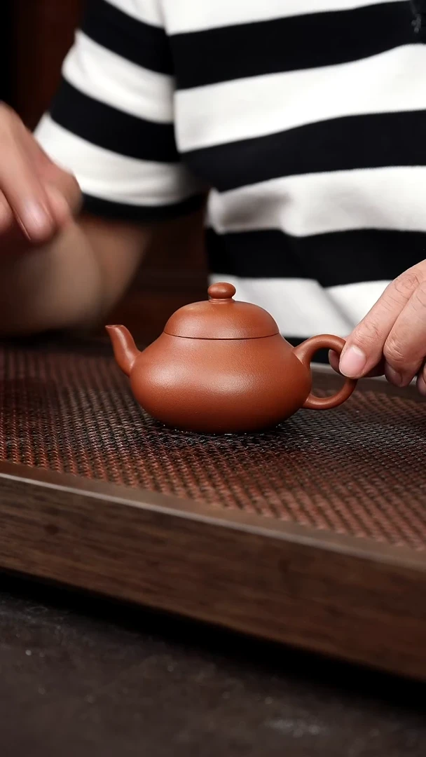 茶壶紫砂朱泥矮梨