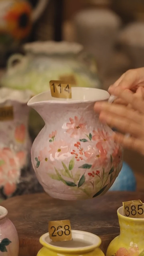 陶瓷114景德镇设计师手作花器摆件侘寂风