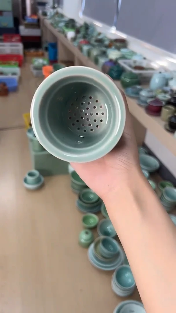 龙泉云间青瓷小米茶器