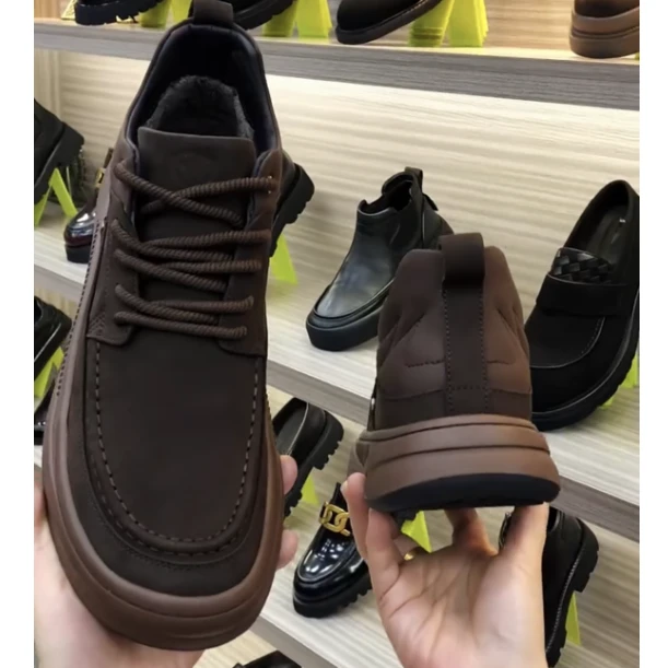 1860广州秋冬新款纯皮商务休闲一脚蹬舒适圆通时尚百搭软底皮鞋男