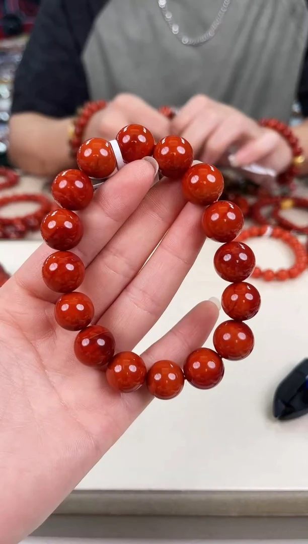 未镶嵌瓦西手串13+南红玛瑙顺**然（多样式发其一）
