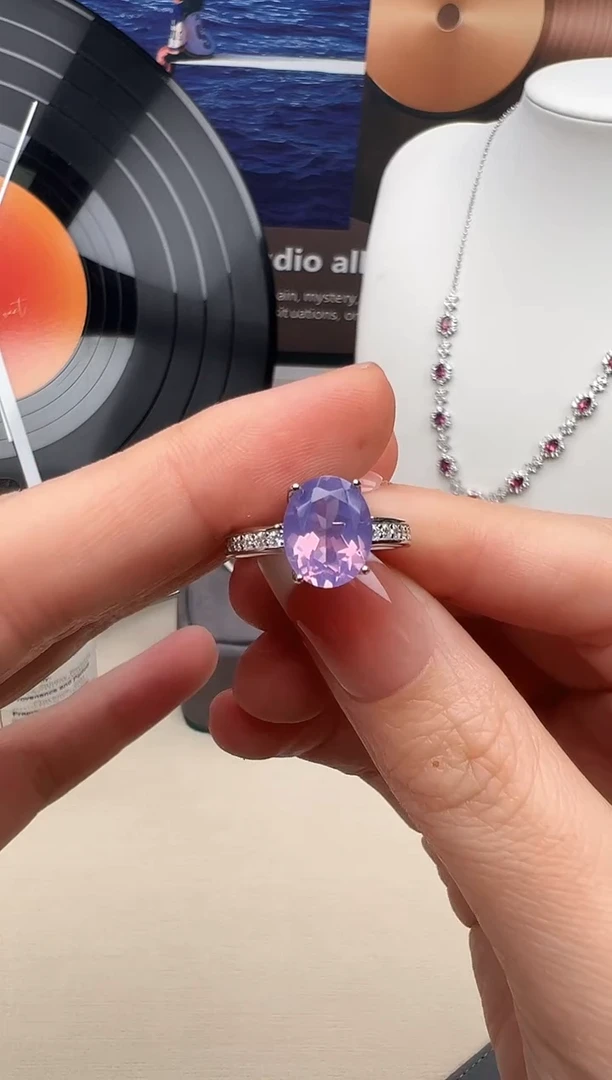 银S925镶嵌戒指紫晶47