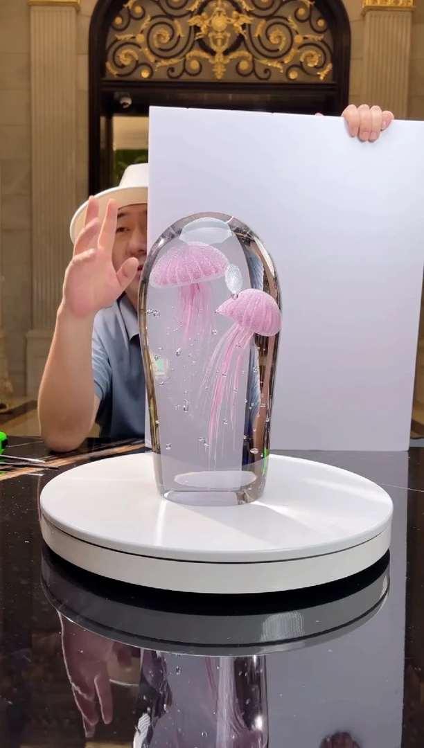 茶宠AJ1012008双头水母摆件