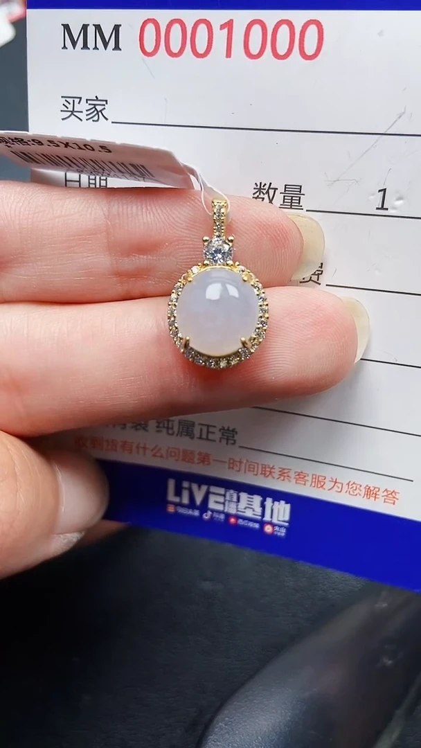 颈饰银S925镶嵌翡翠1000