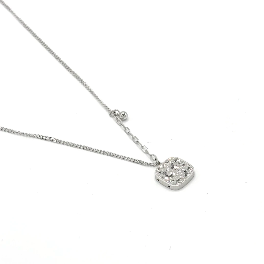 金宝泓珠宝铂金PT950碎碎冰方糖套链时尚闪耀项链优雅气质