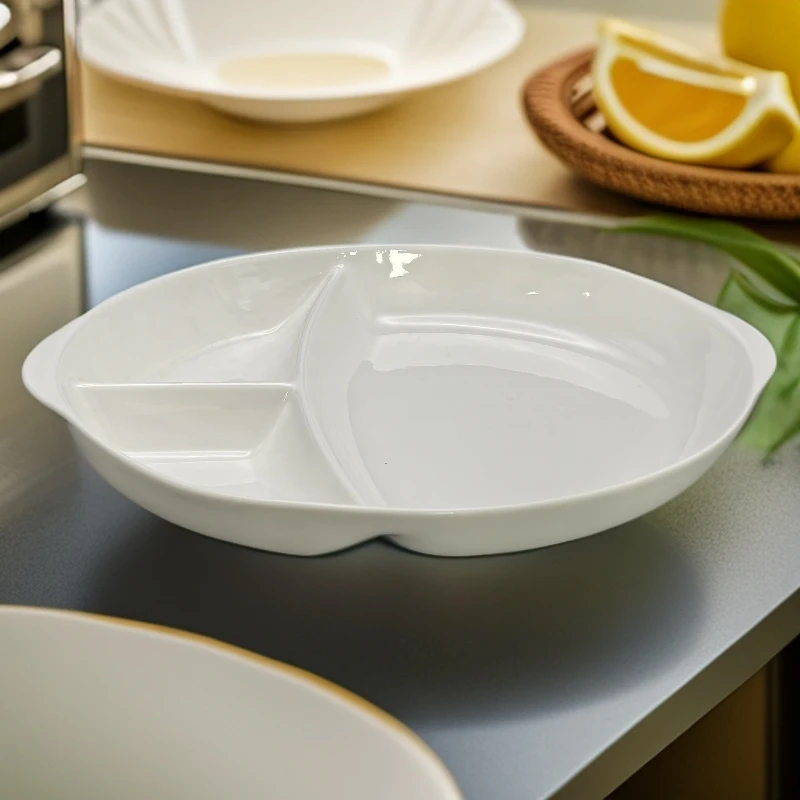 【美好的】28.5cm*18.4cm*3.5cm分餐盘多功能餐盘高温瓷