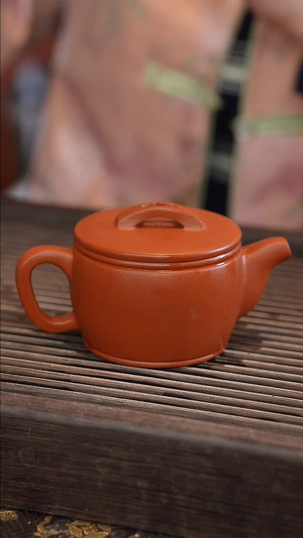 茶壶紫砂【宽口】朱泥 汉瓦 半手工 200cc