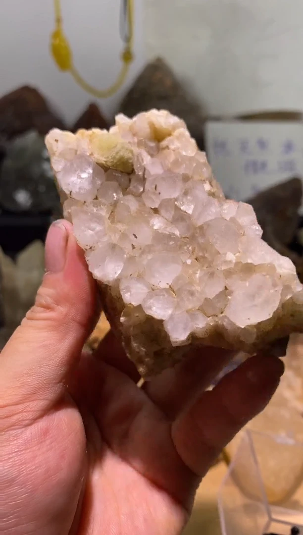 水晶珠宝半成品未镶嵌39号210g晶花+绿葡萄