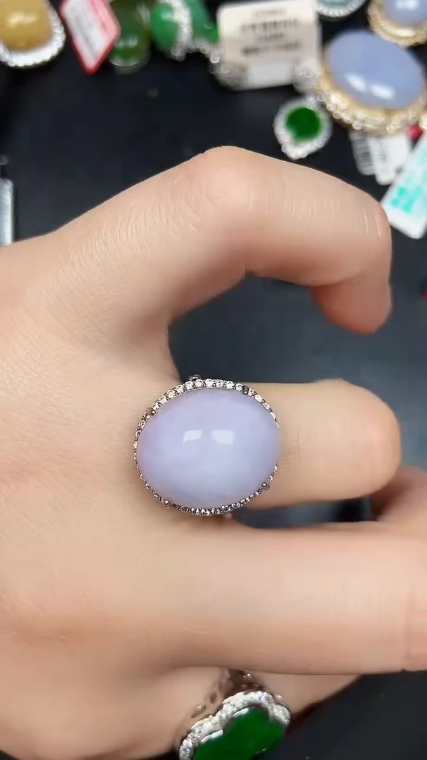 银S925镶嵌戒指翡翠2720