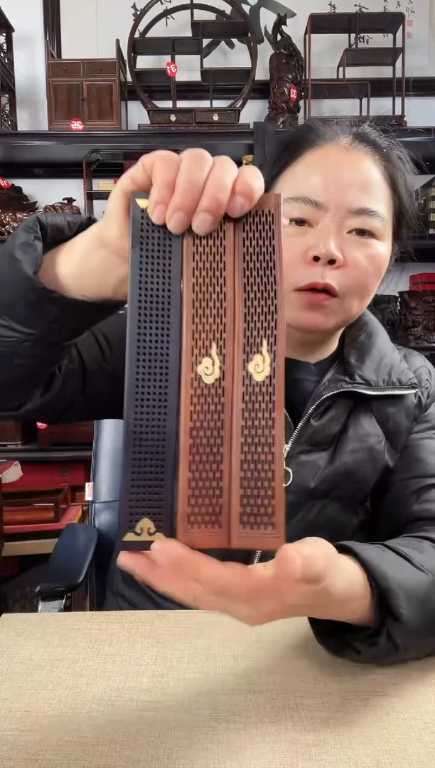 木2黄+1黑线香盒老李红木工艺品