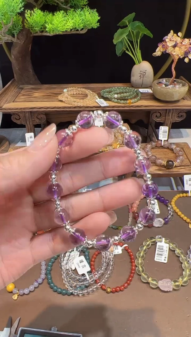 【闪购商品】水晶手绳银S925镶嵌@@手饰