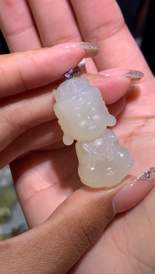 颈饰未镶嵌和田玉沉**好虚空藏宝宝佛