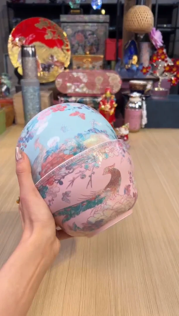 155灵羽和鸣面碗套二（粉色+蓝色）