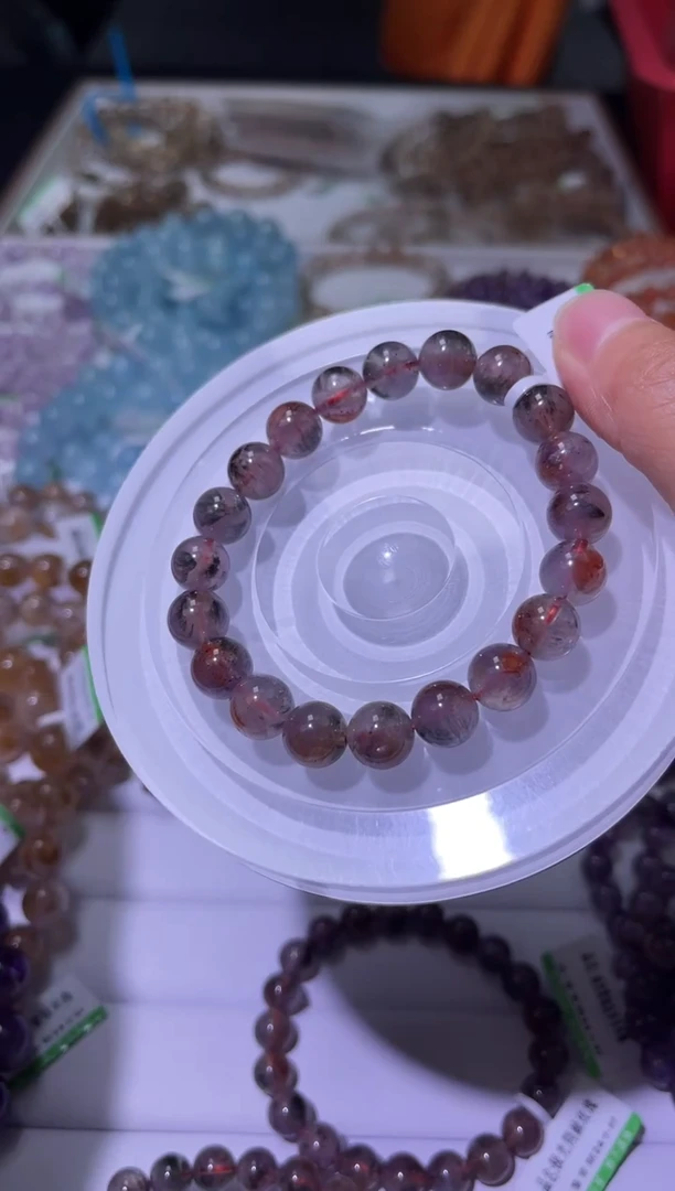 未镶嵌手链水晶J049-9mm极光荆棘玫瑰单圈-多样性发其一