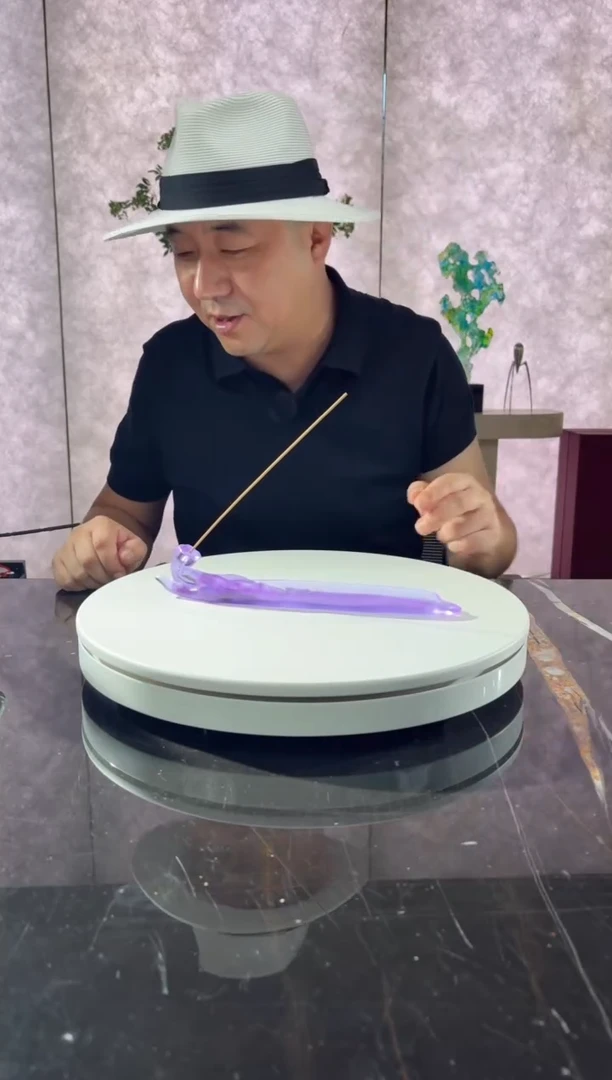摆件璨石美学紫罗兰佛手艺术香插